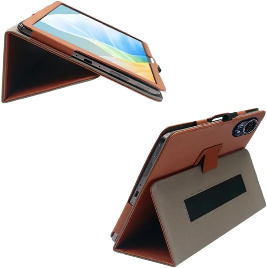 Compatible with Teclast T65 Max 12.95- INCH Tablet case, Full Coverage Ultra Slim PU Leather Cover Case with Folding Stand Cover Rugged with Auto Sleep/Wake (Brown)