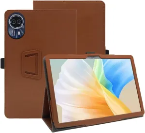 Compatible with Teclast T65 Max 12.95- INCH Tablet case, Full Coverage Ultra Slim PU Leather Cover Case with Folding Stand Cover Rugged with Auto Sleep/Wake (Brown)