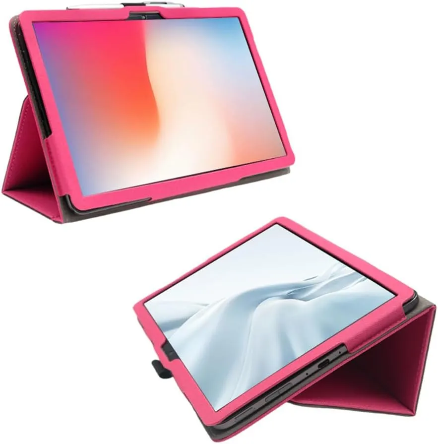 Compatible with Teclast T65 Max 12.95- INCH Tablet case, Full Coverage Ultra Slim PU Leather Cover Case with Folding Stand Cover Rugged with Auto Sleep/Wake (Rose red)