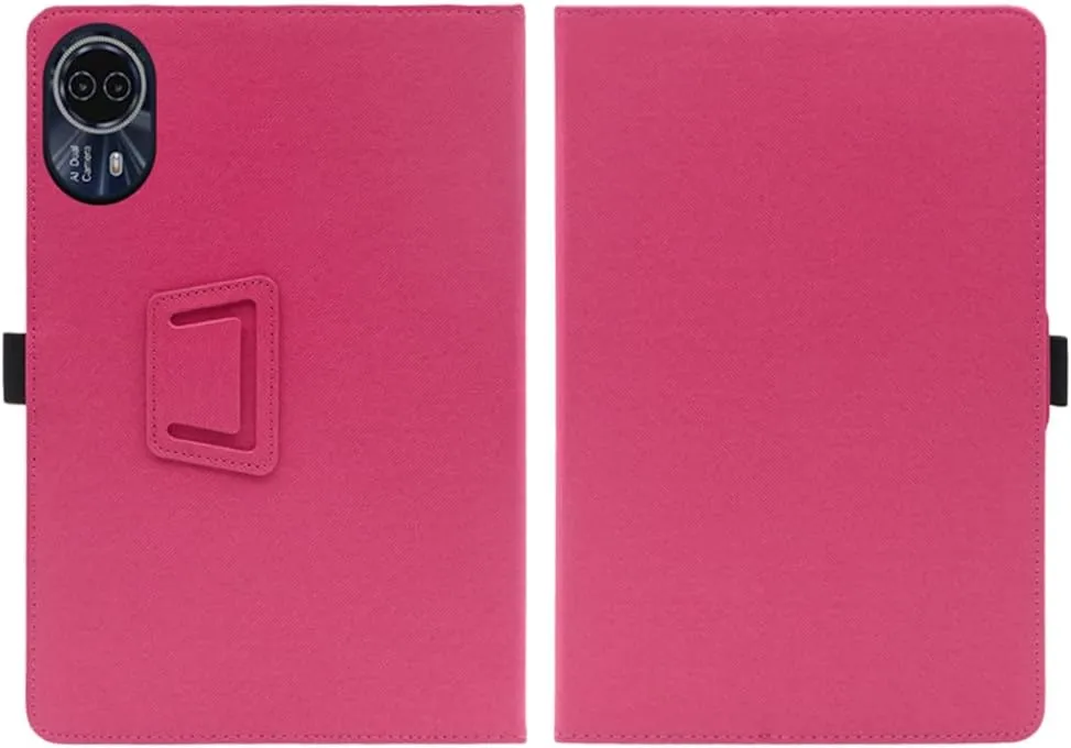 Compatible with Teclast T65 Max 12.95- INCH Tablet case, Full Coverage Ultra Slim PU Leather Cover Case with Folding Stand Cover Rugged with Auto Sleep/Wake (Rose red)