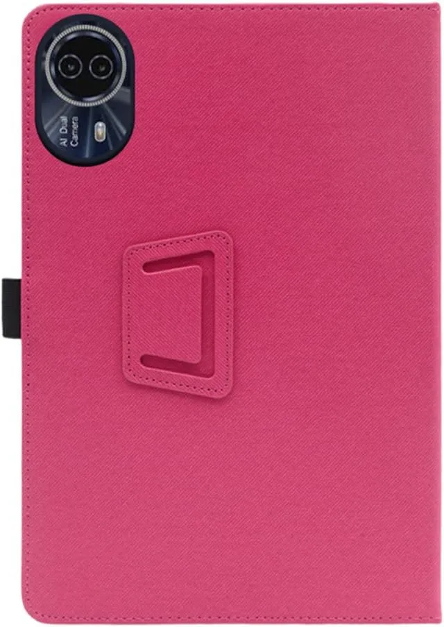 Compatible with Teclast T65 Max 12.95- INCH Tablet case, Full Coverage Ultra Slim PU Leather Cover Case with Folding Stand Cover Rugged with Auto Sleep/Wake (Rose red)