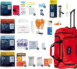 Complete Earthquake Bag - 3 Day Emergency kit for Earthquakes, Hurricanes, Wildfires, Floods   Other disasters
