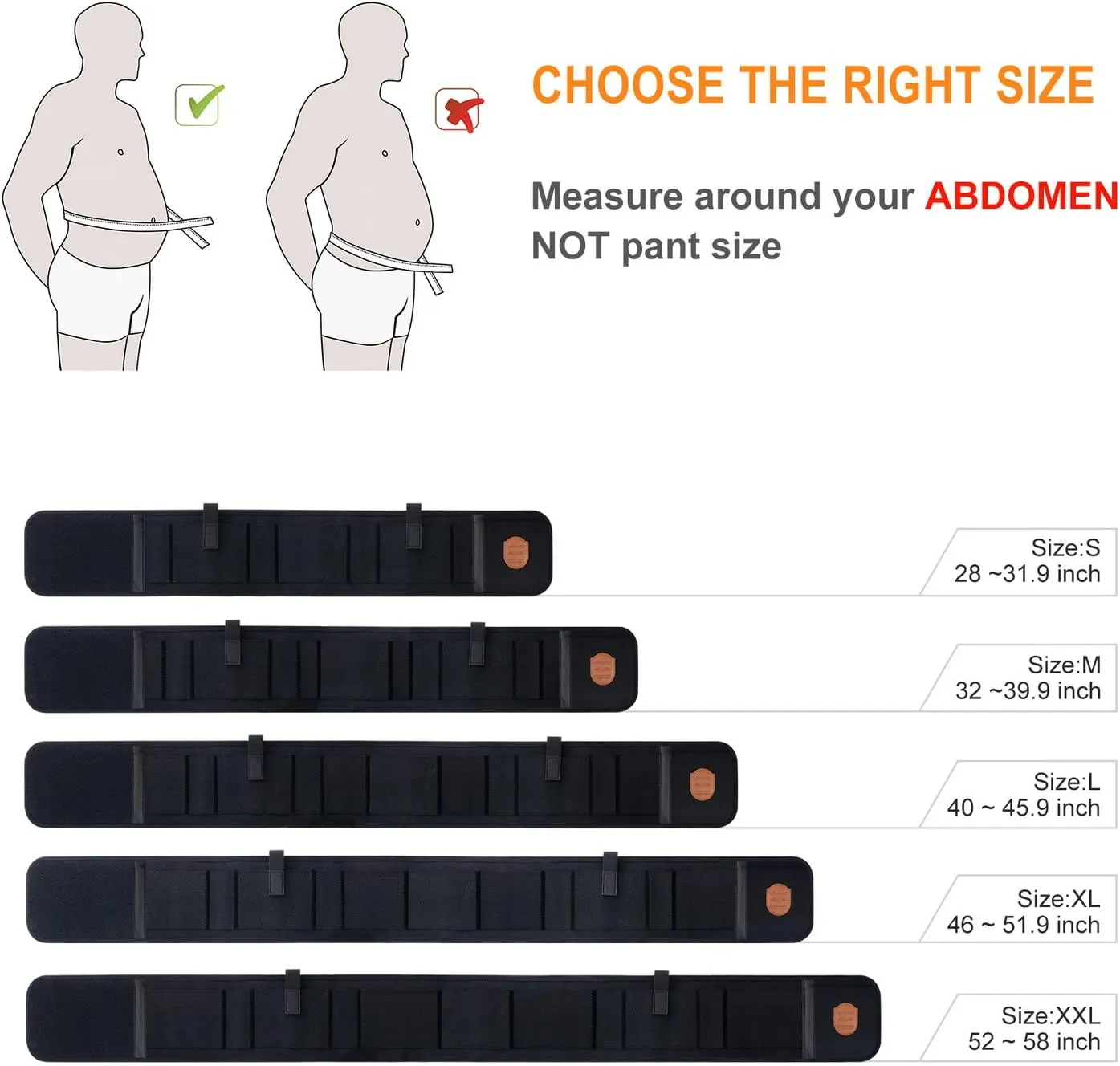 Concealed Carry Holster,Fullmosa Mi Belly Band Holster for Handgun, Hand Gun, Pistol, Waistband IWB Holster with 4 Mag Pouches fit Glock,Ruger,SIG SAUER
