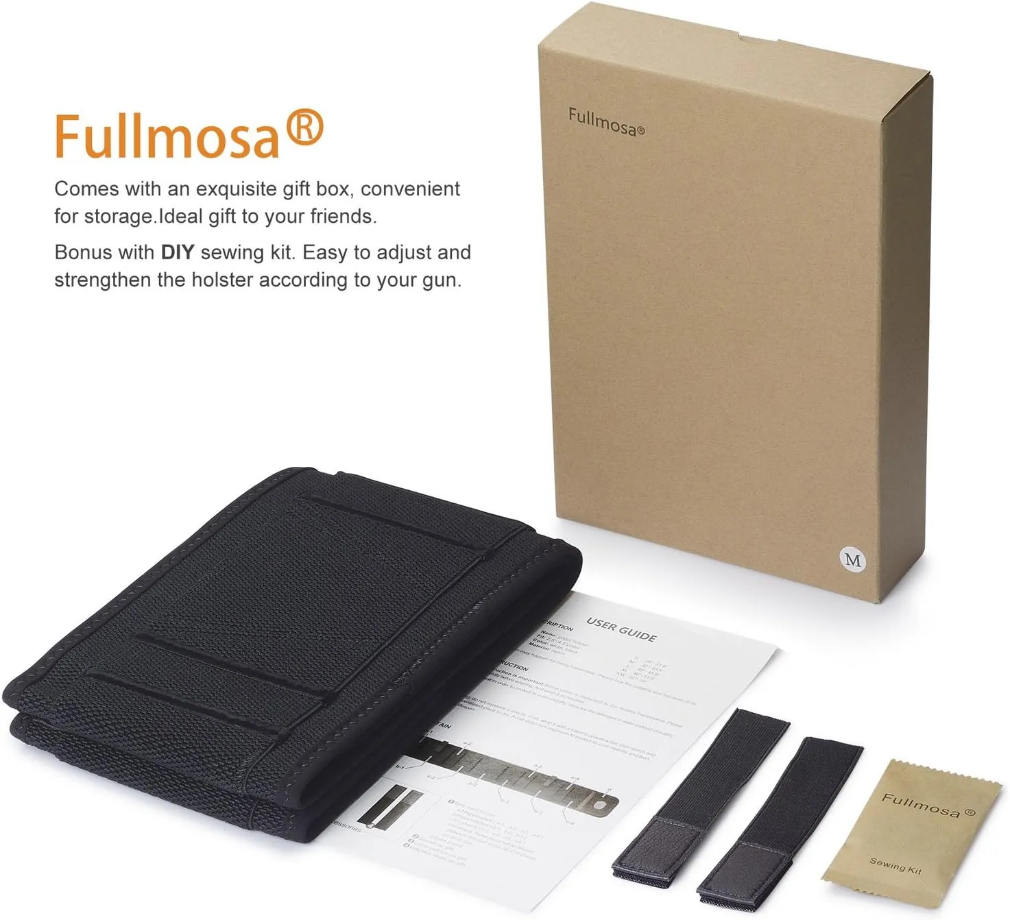 Concealed Carry Holster,Fullmosa Mi Belly Band Holster for Handgun, Hand Gun, Pistol, Waistband IWB Holster with 4 Mag Pouches fit Glock,Ruger,SIG SAUER