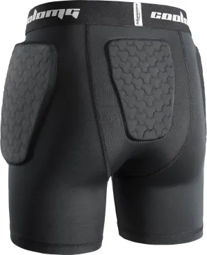 COOLOMG Youth Boys Football Girdle Padded Shorts/Leggings with Crotch Pocket,Integrated Hip,Tailbone,Thigh Pads Girdles