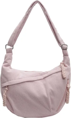 Corduroy Tote Bag for Women,Hobo Crossbody Bags for Women Unisex Shoulder Bag Cross Body Purses and Handbags