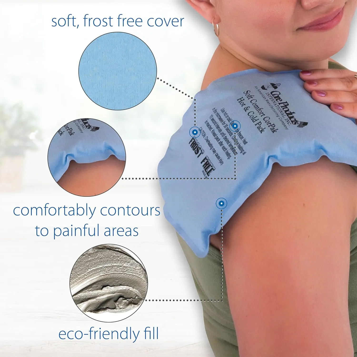 Core Products Soft Comfort CorPak, No Frost Hot and Cold Therapy Pack - 6" x 10", Made in The USA