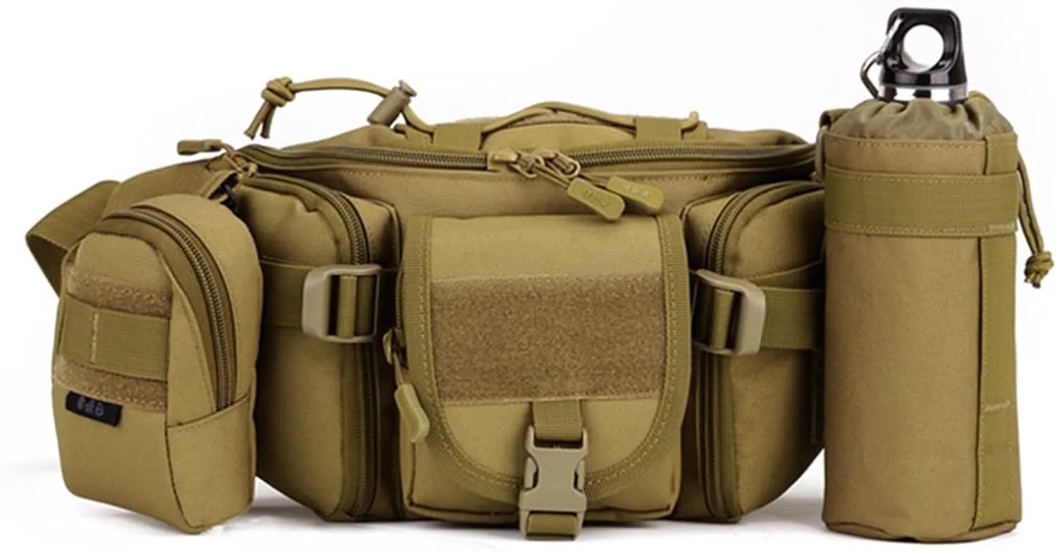 CREATOR Tactical Waist Pack Military Fanny Pack for Men Outdoor Army Waist Bag Large Waist Pack for Daily Life Cycling Camping Hiking Hunting Fishing