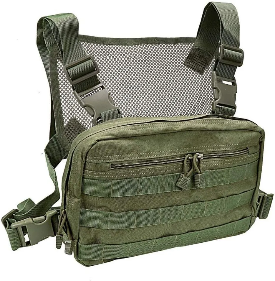 Croogo Universal Hands Free Radio Chest Rig Vest bag Harness Bag Rescue bag Front Pack Pouch Hip hop bag
