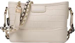 Crossbody Bag for Women, Crocodile Striped Large Capacity Leather Fabric Single Shoulder Crossbody Bag