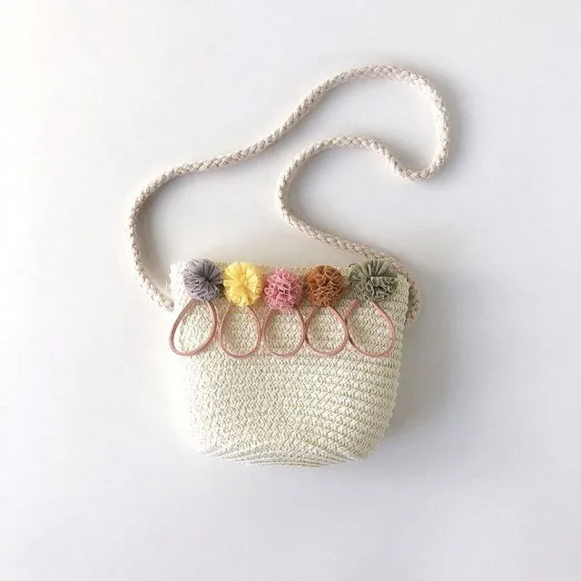 Crossbody Little Girls Straw Shoulder Bag