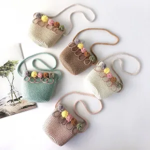 Crossbody Little Girls Straw Shoulder Bag