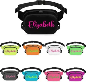 Custom-Belt-Bag-Fanny-Pack, Personalized Gift for Mom Dad Mother's Day Father's Day, Unisex Crossbody Bags Waist Bag for Travel, Running, Hiking, Sports