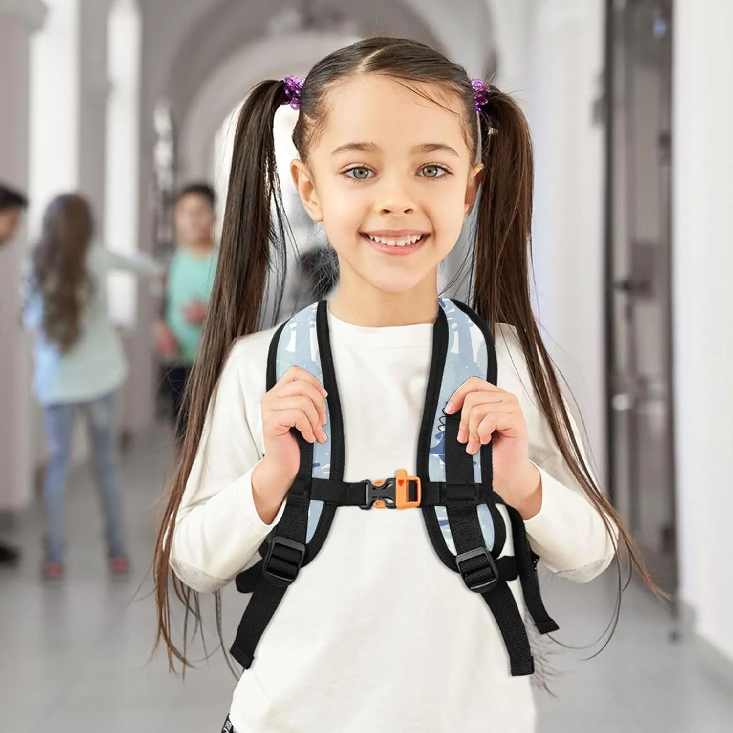 Custom Preschool Backpack with Chest Strap,Personalized Mini Toddler Backpack Daycare Toy Bag for Boys Girls,10 x 4x 12 InchesCute Blue Dinosaur