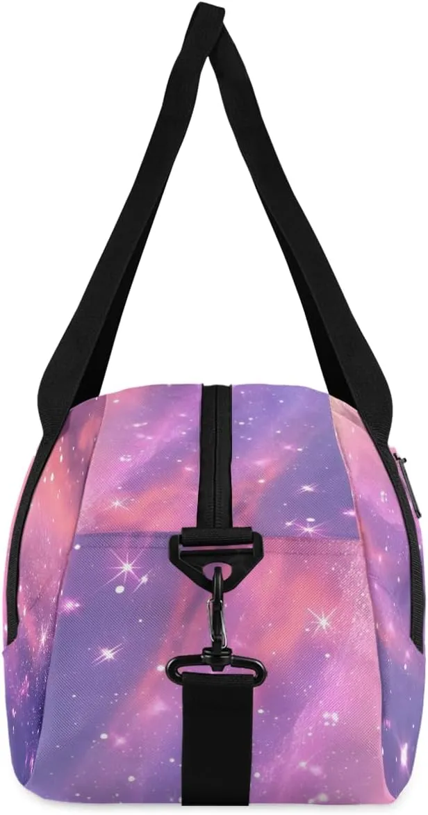 Cute Cosmos Clouds Kids Duffle Bag Boys Girls Small Sport Dance Gym Bag for Overnight Travel Weekender Carry On