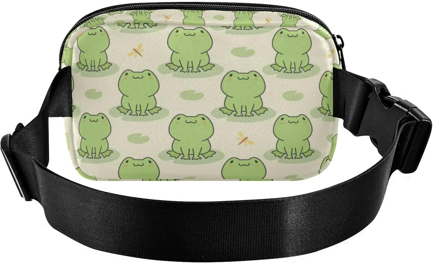 Cute Frog Fanny Packs for Women Men Belt Bag with Adjustable Strap Fashion Waist Packs Crossbody Bag Waist Pouch for Travel