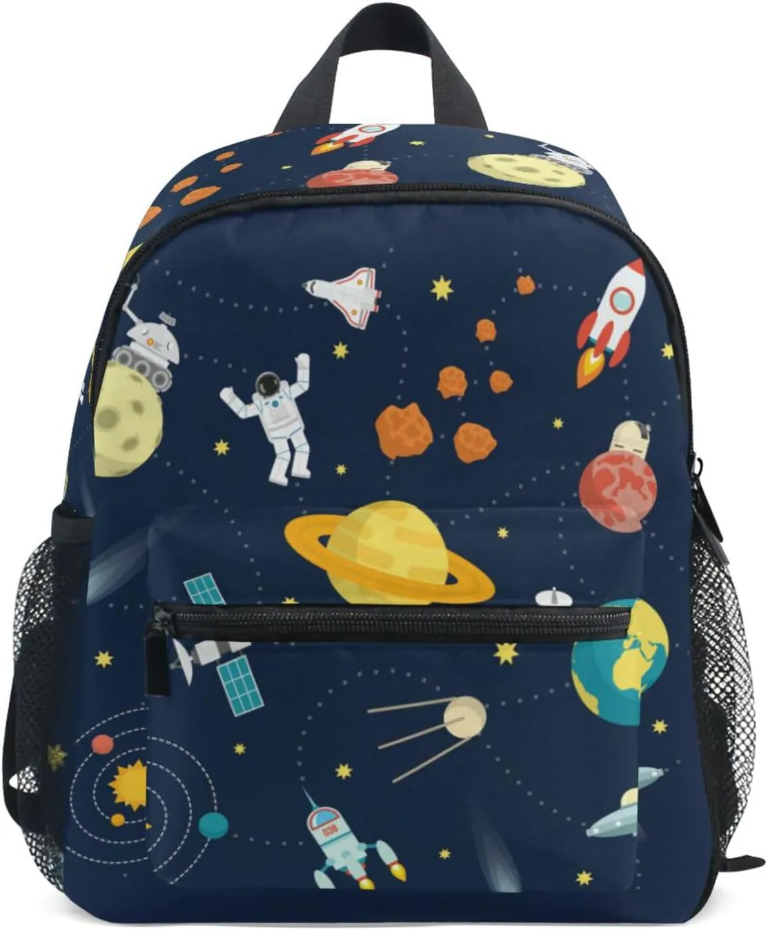 Cute Kids Back Pack Space Universe Planet Adventure Todder Backpack Lightweight Preschool Kindergarten Book Bag Practical and Durable Daycare Bag for Travel,Toys