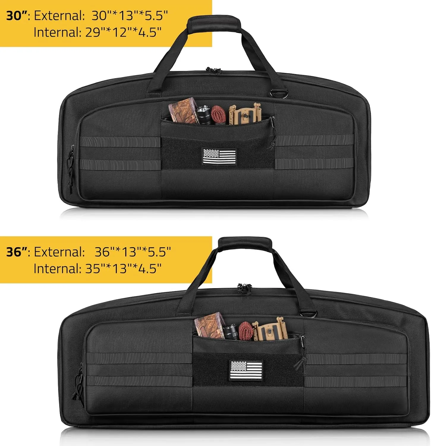 CVLIFE 30" 36" Soft Rifle Case Tactical Double Long Gun Bag, Rifle Bag Gun Case with Lockable Zipper and Adjustable Shoulder Strap for Outdoor Hunting Shooting Range