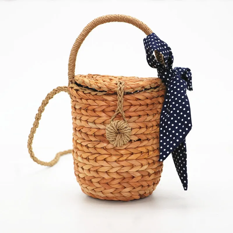 Cylinder Straw Bag
