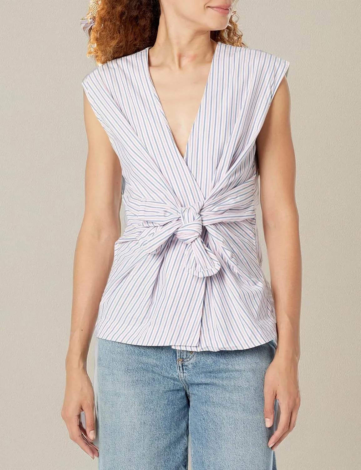 Diane von Furstenberg Rent the Runway Pre-Loved Taffy Waist Tie Top