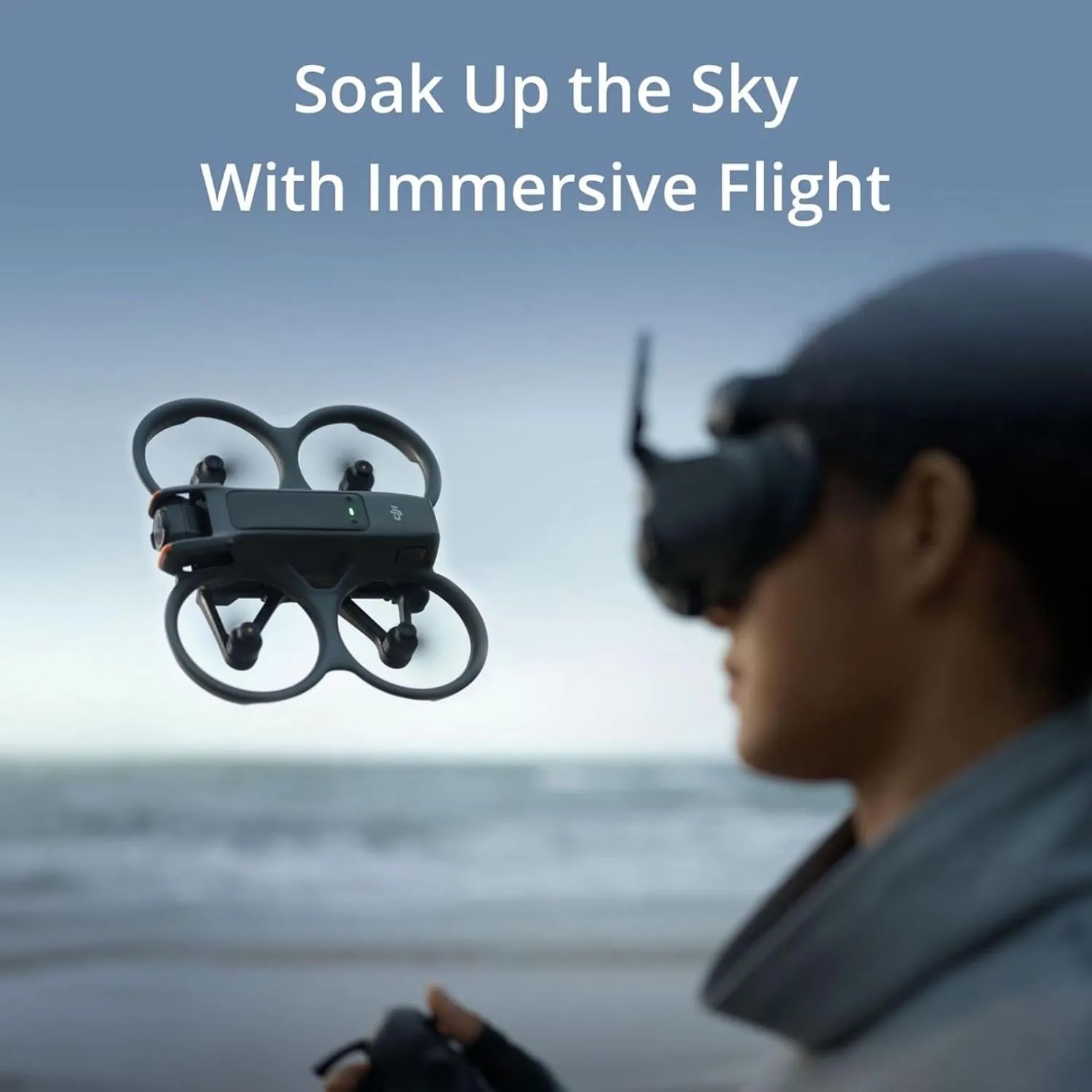 DJI Avata 2 Fly More Combo (3 Batteries), FPV Drones with Camera for Adults 4K, Immersive Experience, One-Push Acrobatics, Built-in Propeller Guard, 155° FOV, Drone Compliant with FAA Remote ID