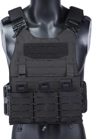 DMGEAR Plate Carrier Tactical Vest - Quick Release 500D Nylon Airsoft Vest, Laser-Cutting Modular Lightweight Vest