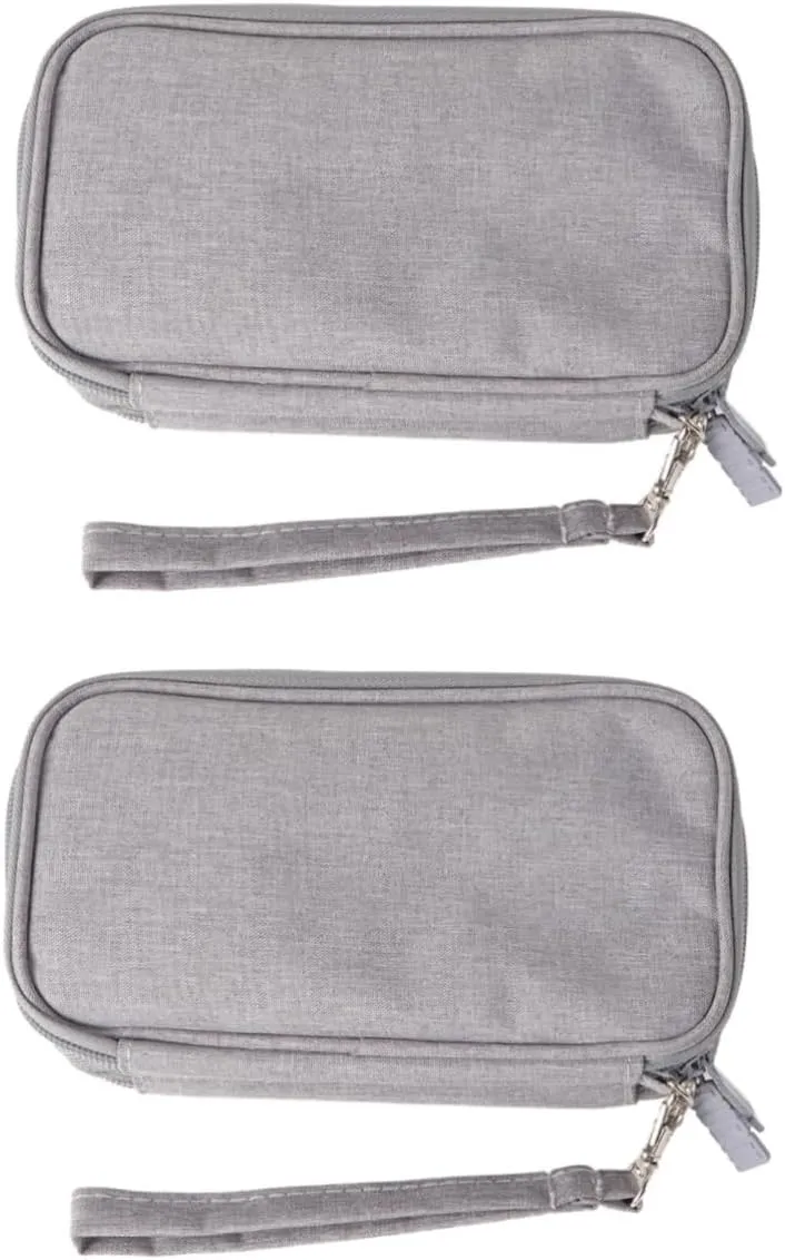 DOITOOL 2pcs Storage Bag for Data Cable Travel Charger Electronic Organizer Bag Cell Phone Storage Bags