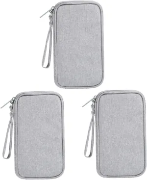 DOITOOL 3pcs Electronics Organizer Potable Charger Storage Bag for Data Cable Digital Storage Bags Travel