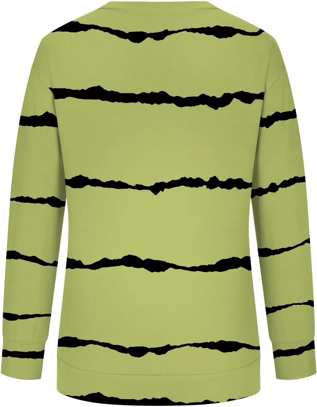 DOLKFU Sweatshirt for Women 2023 Fashion Long Sleeve Crewneck Shirts Blouse Striped Print Tops Casual Loose Blouses