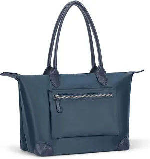 DORIS&JACKY Tote Bag For Women Large Lightweight Designer Leather Nylon Work Shoulder Bag And Foldable Travel Purse