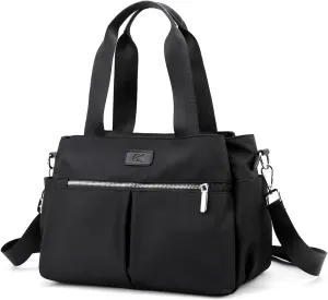 DOURR Hobo Handbags Light Nylon Crossbody Bags for Women, Multi Compartment Work Going Out Tote