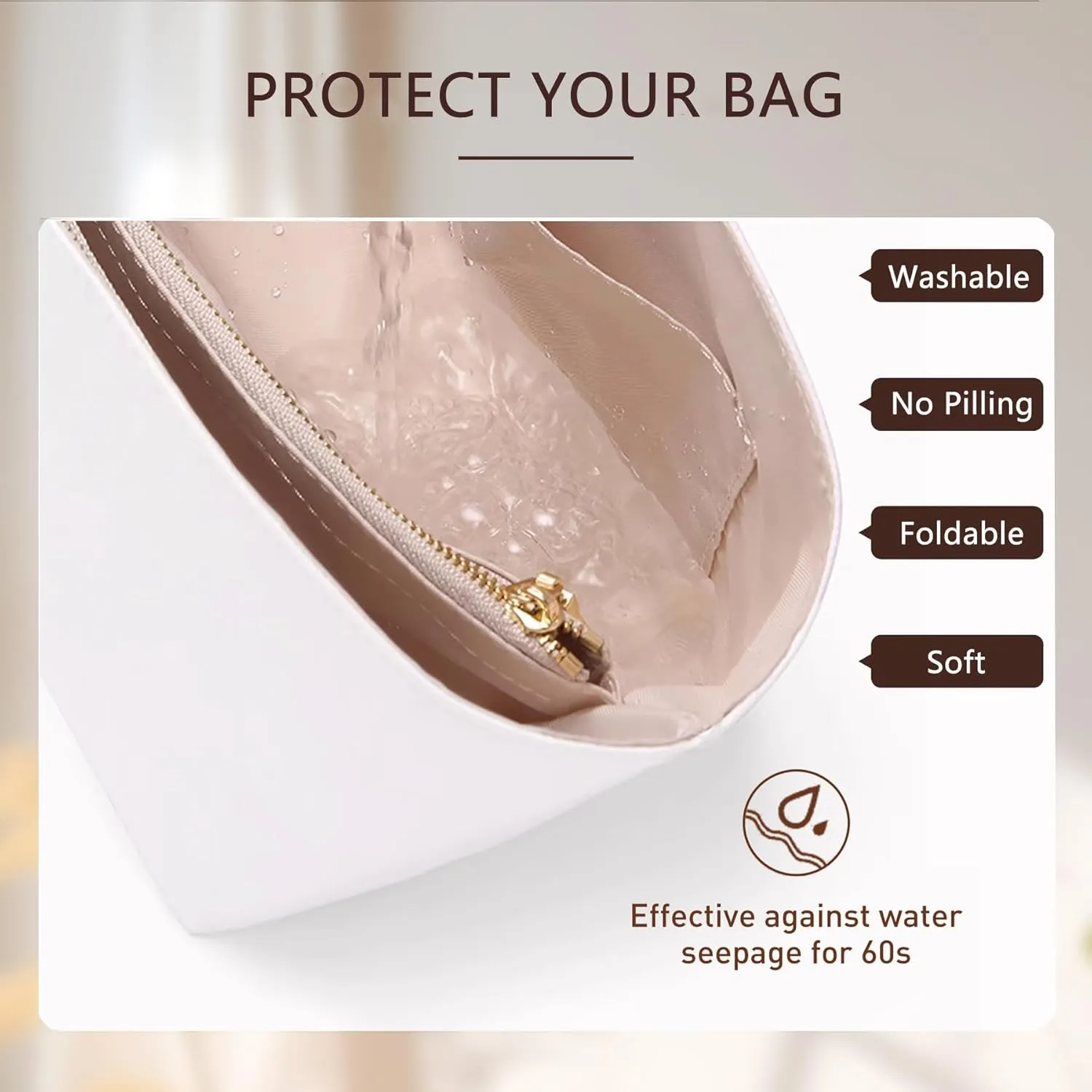 Doxo Purse Insert Organizer Compatible with Long Champ S Handbags & More, Super Lightweight Waterproof Longchamp Small Organizer Insert, Keeps Handbags Shaped&Neat(Fullblack, S)