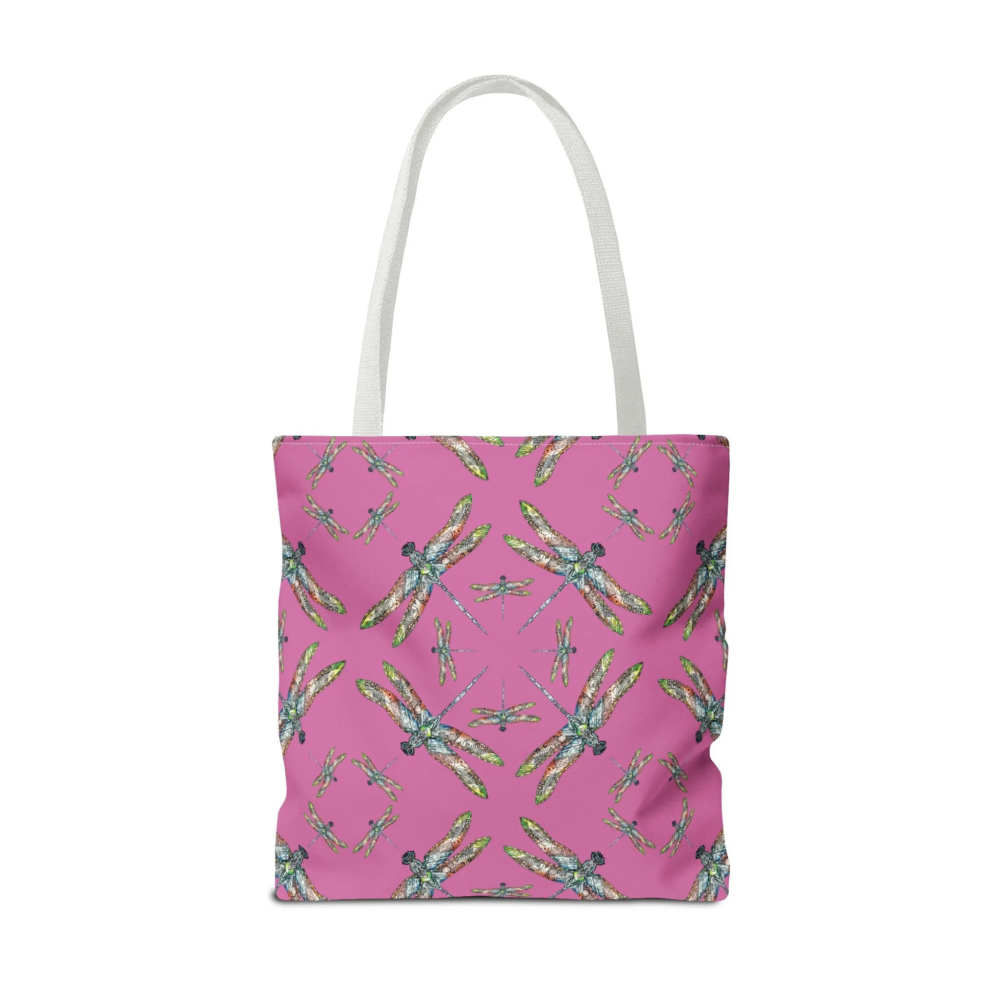 Dragonfly Tote Bag, Pink, Native American Design, Shoulder bag, Powwow tote, Carry all
