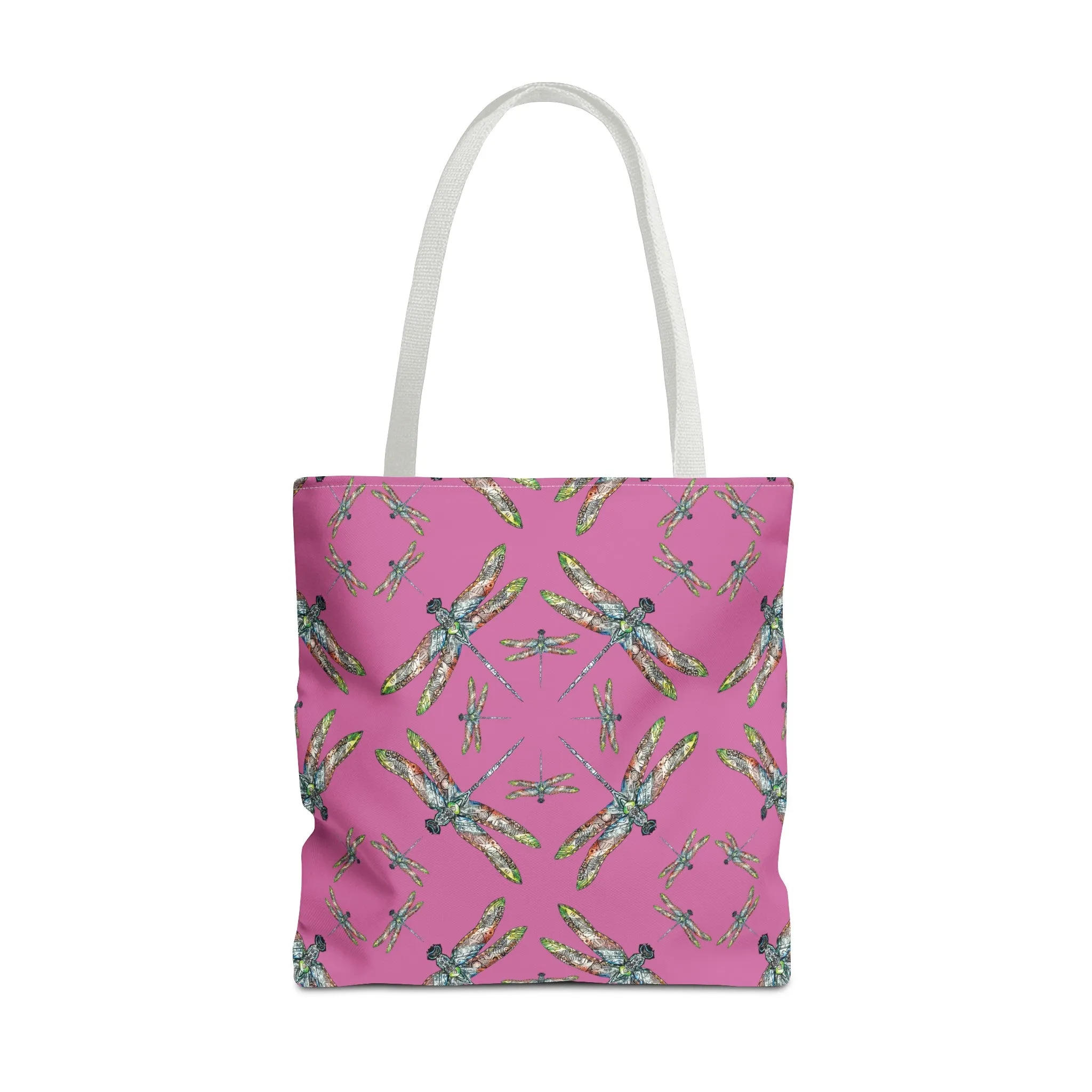 Dragonfly Tote Bag, Pink, Native American Design, Shoulder bag, Powwow tote, Carry all