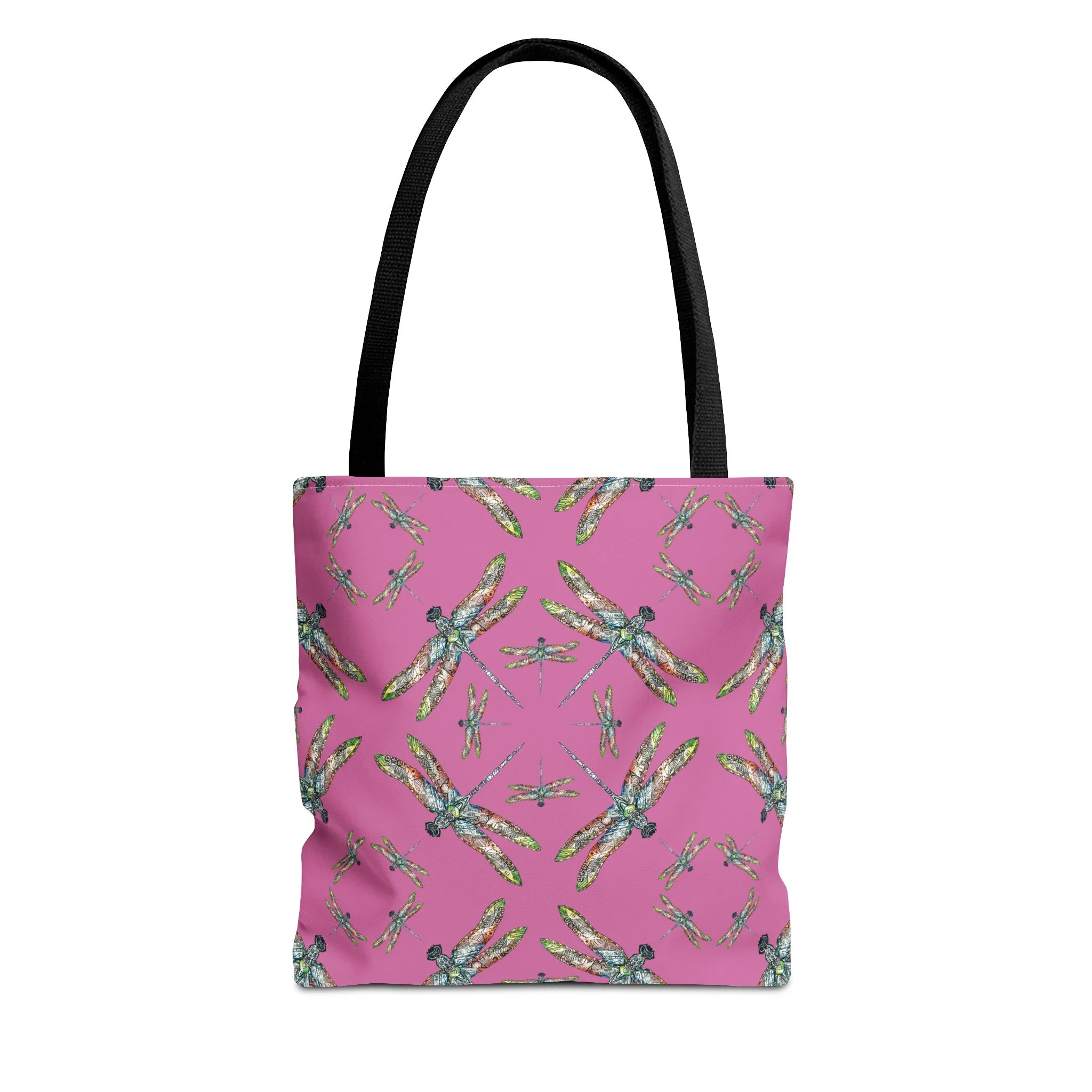 Dragonfly Tote Bag, Pink, Native American Design, Shoulder bag, Powwow tote, Carry all