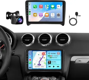 DSP 46EQ 8Core 2GB 64GB Radio for Audi TT MK2 2006-2014 Car Stereo with Wireless Carplay Android Auto,Backup Camera,9'' 1280X720P IPS Touch Screen,Android Auto,59UIs,5.0Bluetooth,MirrorLink,SWC,FM/RDS