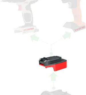 Dual-Tool Adapter for Black Decker 20V MAX (Not 18V) Tools or for Porter Cable 20V MAX (Not 18V) Tools - Compatible with Milwaukee M18 Battery for Power Supply, No Charging Function - 1 Adapter Only