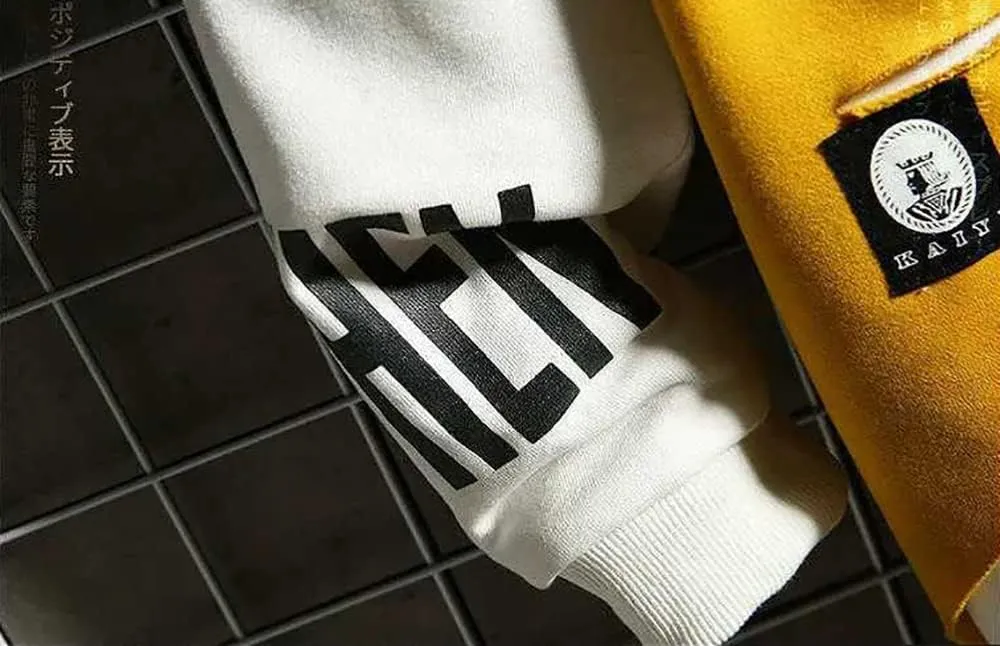 DUDHUH Mens Hoodie Fashion Pullover Letter Print Tracksuit Techwear Casual Coat Hip-Hop Sweatshirt