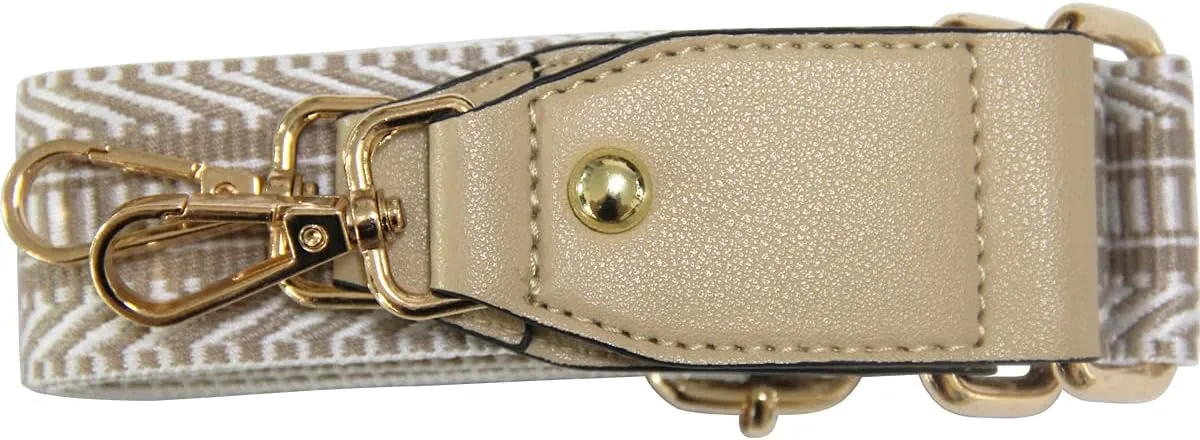 Duwi Wide Purse Strap Jacquard Guitar Style Strap Multicolor Canvas Adjustable Crossbody Bag Strap