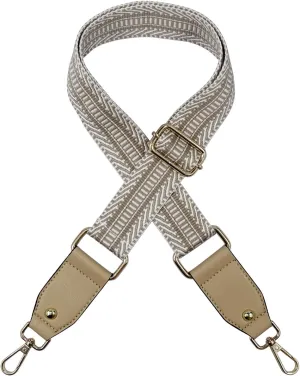 Duwi Wide Purse Strap Jacquard Guitar Style Strap Multicolor Canvas Adjustable Crossbody Bag Strap