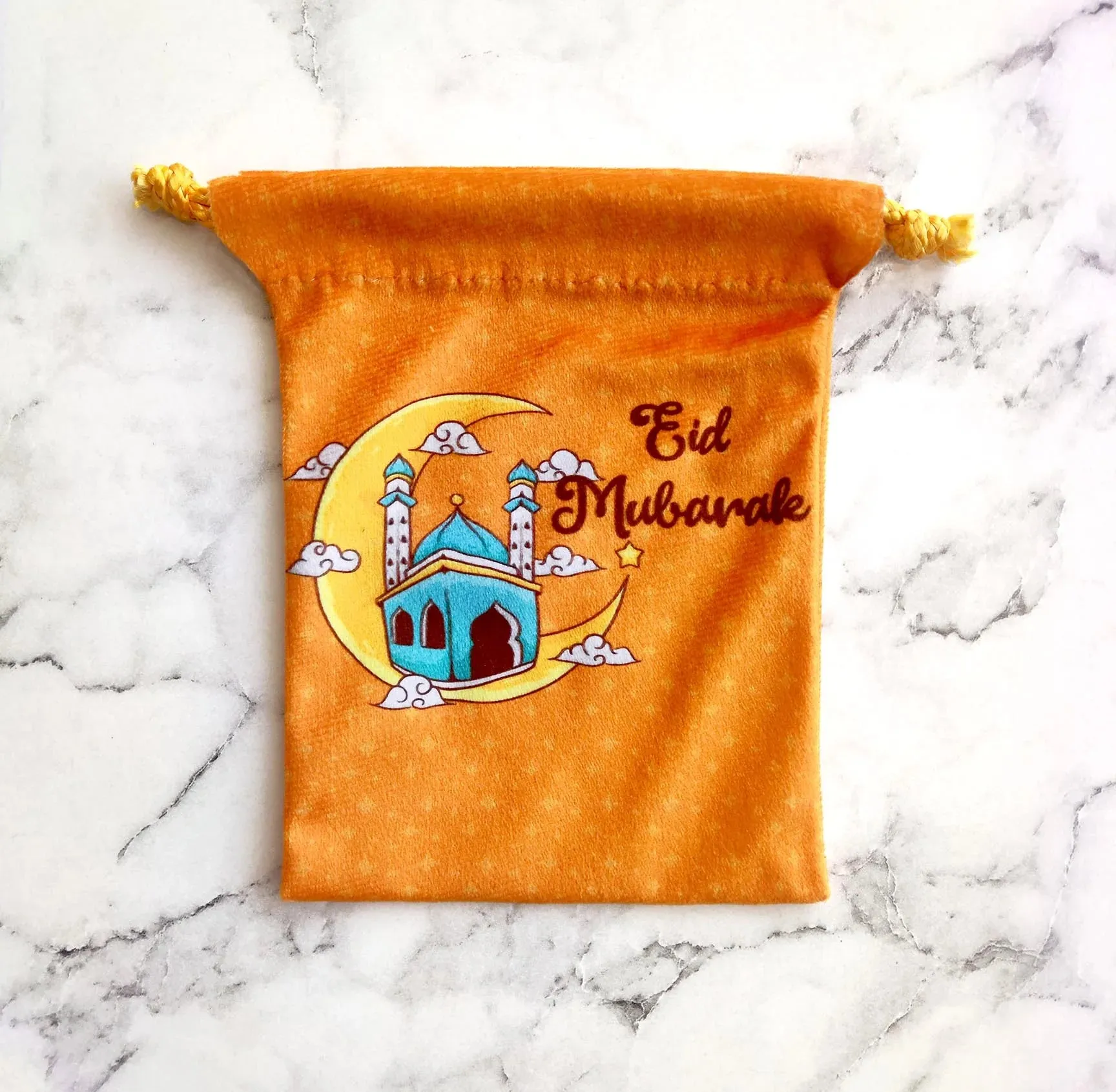 Eid Mubarak Potli Pouch - Orange