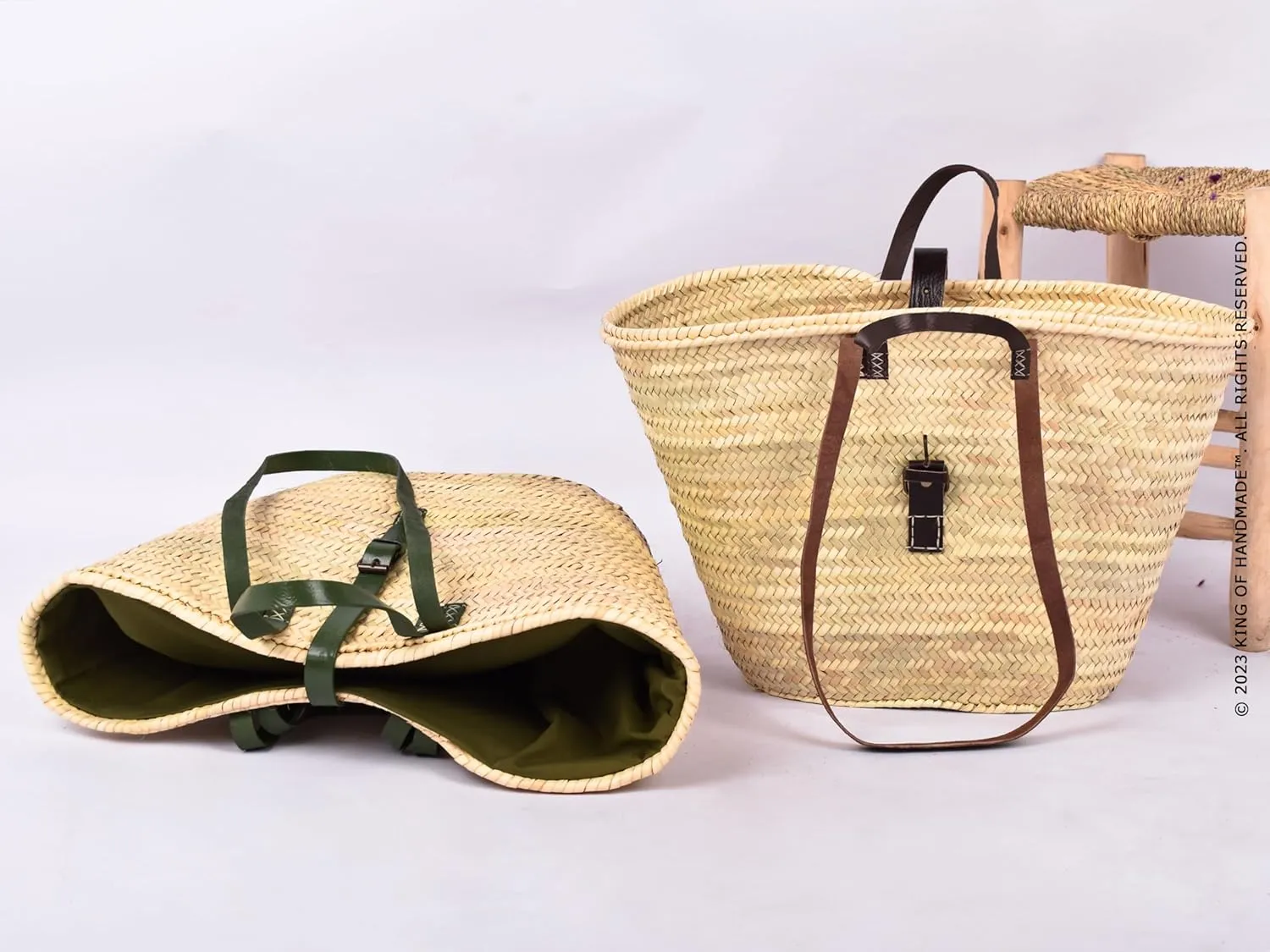 Elegant Beach Bag & Travel Tote Bags For Women - Versatile Straw Bag Tote Bag For Vacation - Picnic Basket, Beach Bag Tote & Flower Girl Basket - Women's Fashion Accessory, French Basket Bag (Black)