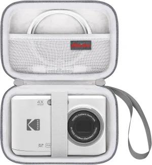 Elonbo Camera Carrying Case for KODAK PIXPRO FZ55 / FZ53 / FZ45 / FZ43 16MP Digital Camera, Vlogging Camera Storage Holder Travel Bag, ​Mesh Bag Fits Batteries, Cable, Memory Card, Card Reader, Grey