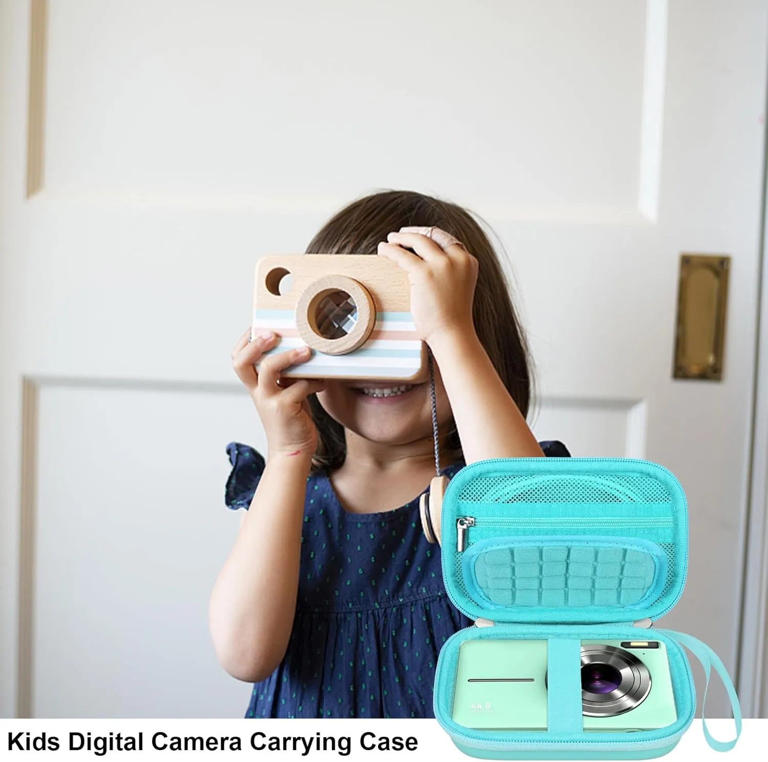 Elonbo Digital Camera Carrying Case for CAMKORY/for toberto/for AiTechny/for VAHOIALD/for IWEUKJLO FHD 1080P Camera, Boys Girls Kids Compact Small Camera Travel Storage Cover Protective Bag, Green