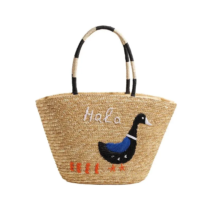 Embroidered Straw Bags