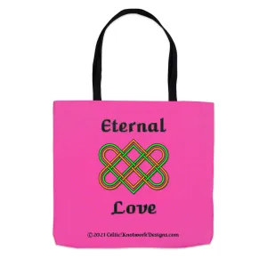 Eternal Love Celtic Heart Knot Tote Bags
