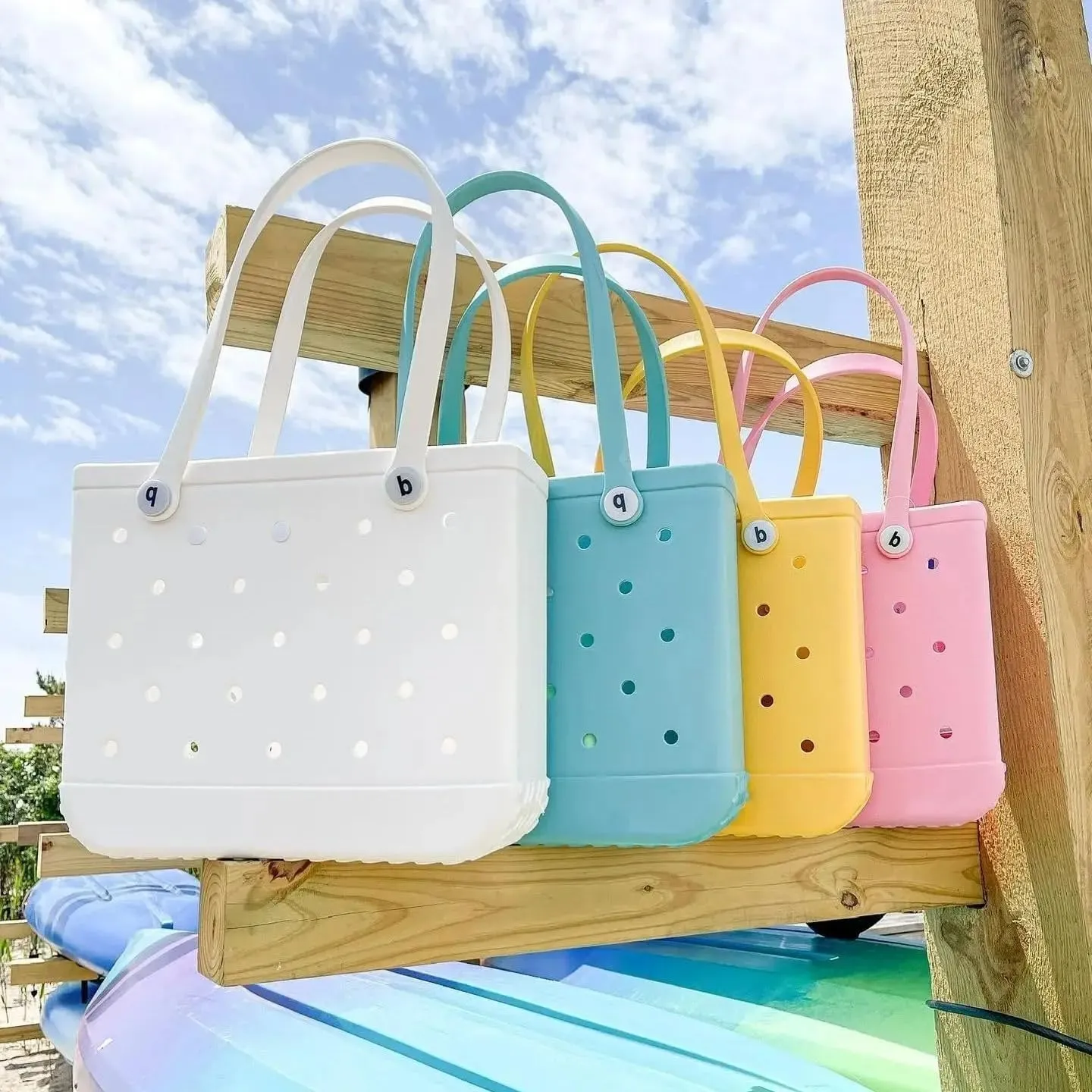 EVA Beach Bag Waterproof Large Tote Shoulder Handbag Ladies Large Capacity Handbag Fashion Women Beach Tote Bag