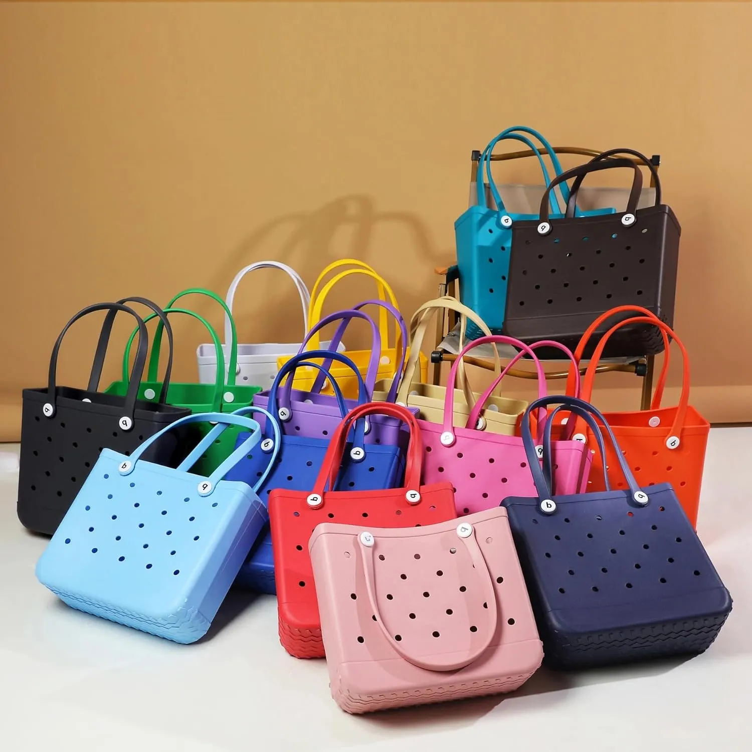 EVA Beach Bag Waterproof Large Tote Shoulder Handbag Ladies Large Capacity Handbag Fashion Women Beach Tote Bag