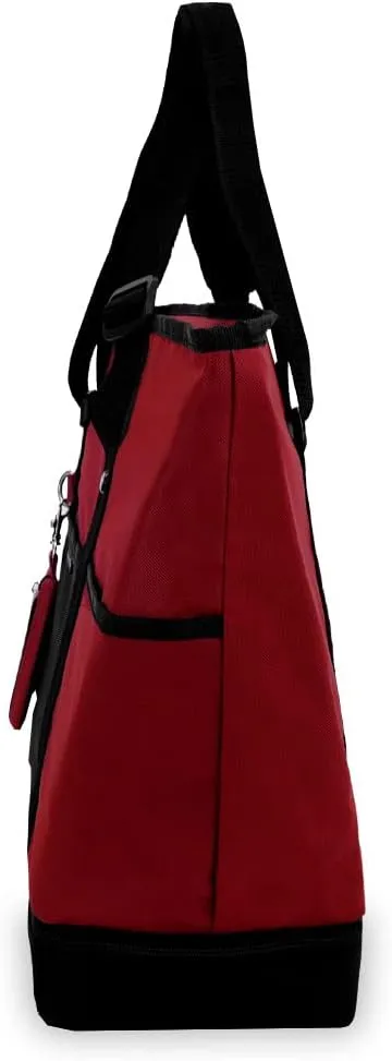 Everest Luggage Deluxe Shopping Tote, Burgundy/Black, Burgundy/Black, One Size