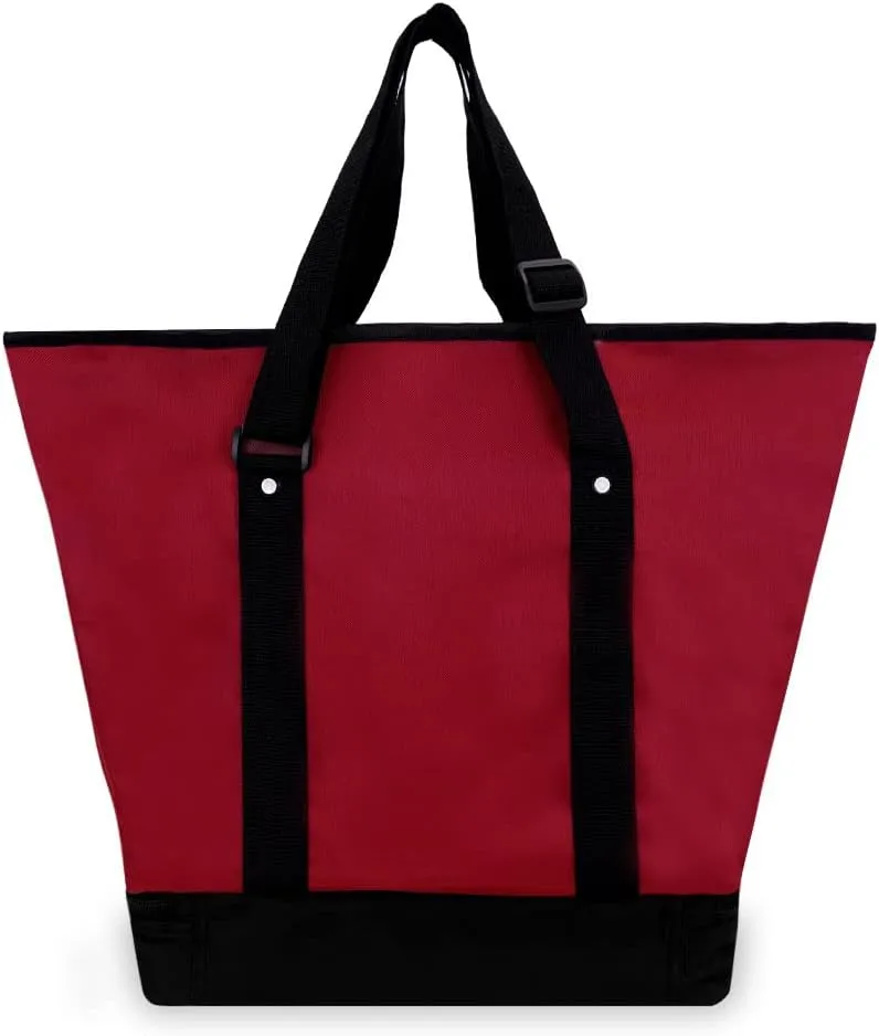Everest Luggage Deluxe Shopping Tote, Burgundy/Black, Burgundy/Black, One Size